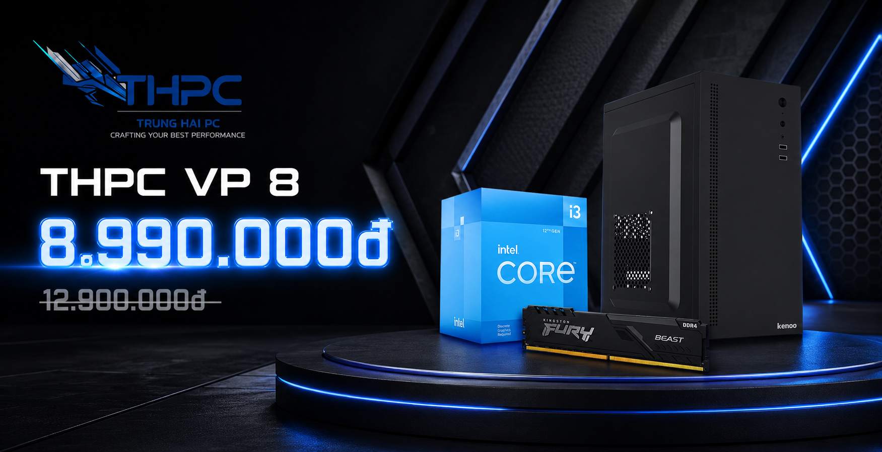 THPC VP 8 | I3 12100 + iGPU + 8GB RAM + SSD 256GB