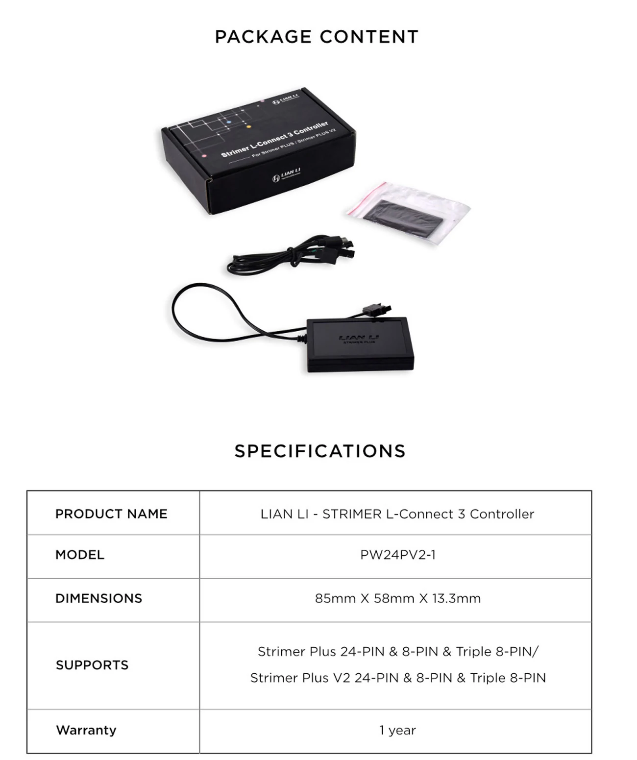 Bộ điều khiển Lian Li Strimer L-Connect 3 Controller - NEW