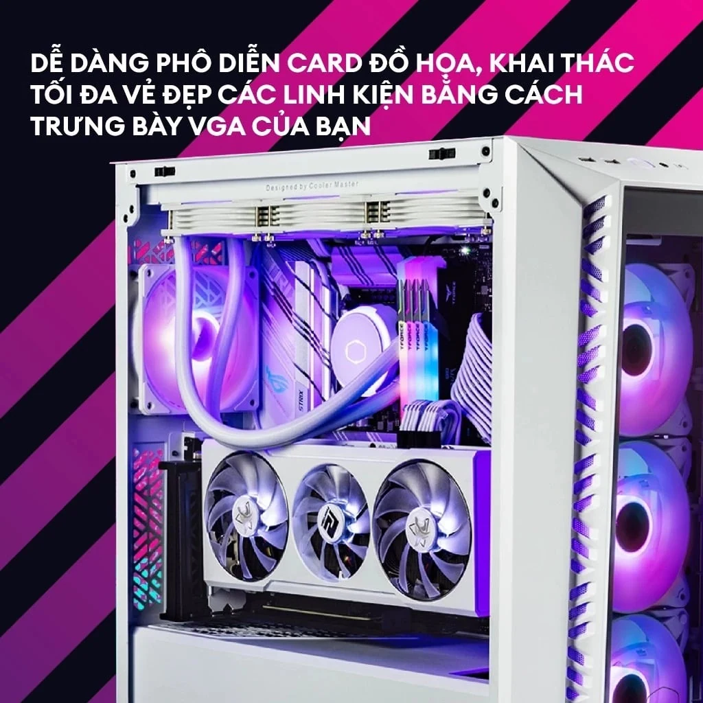 Bộ dựng VGA Cooler Master Vertical Graphics Card Holder Kit V3 PCIe 5.0 White - NEW