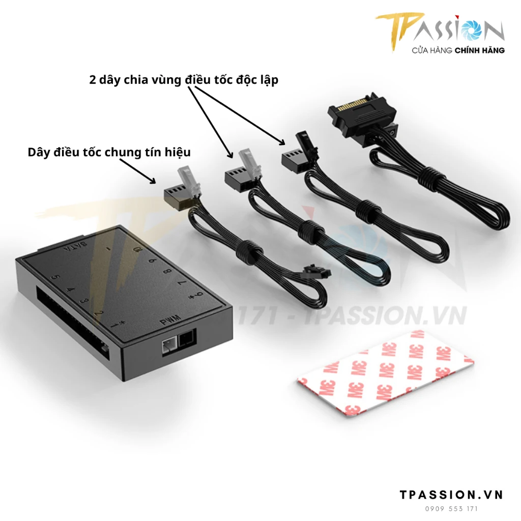Bộ Hub ID-Cooling FH-05 ARGB Fan Hub - NEW