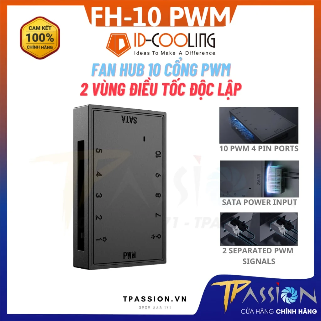 Bộ Hub ID-Cooling FH-05 ARGB Fan Hub - NEW