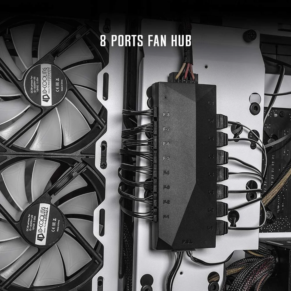 Bộ Hub ID-Cooling HA-02 ARGB Fan Hub - NEW