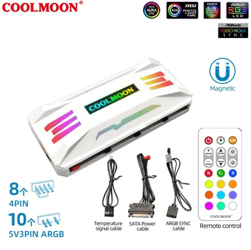 Bộ Hub Khiển Led ARGB Coolmoon PA1 Sync Mainboard - NEW