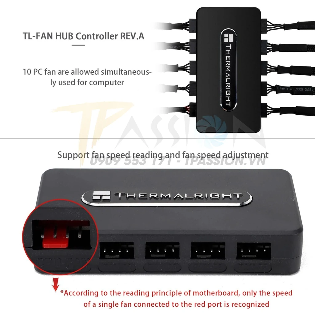 Bộ Hub Thermalright TL-ARGB and FAN HUB x8 IR WHITE - NEW
