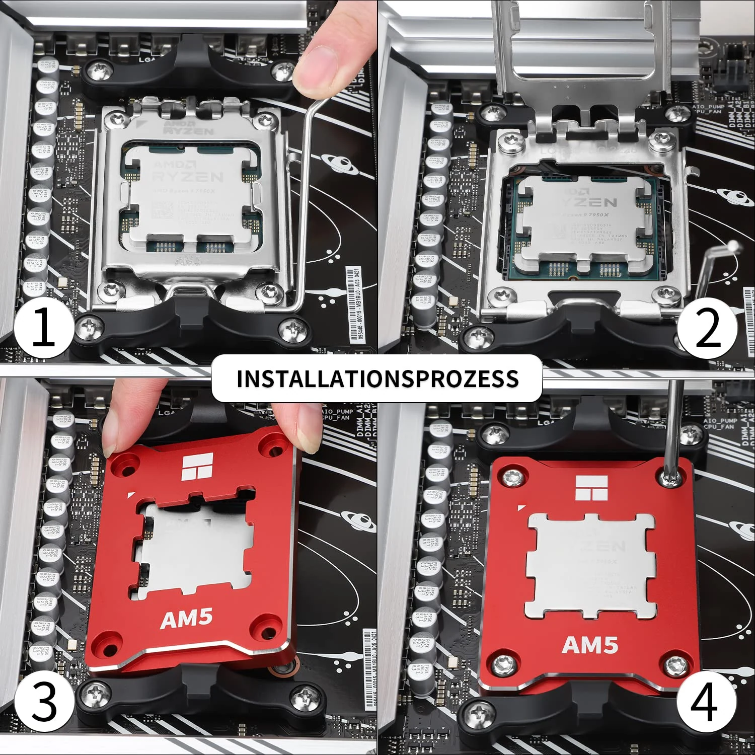 Bộ khung chống cong CPU Thermalright AM5 Secure Frame RED - NEW