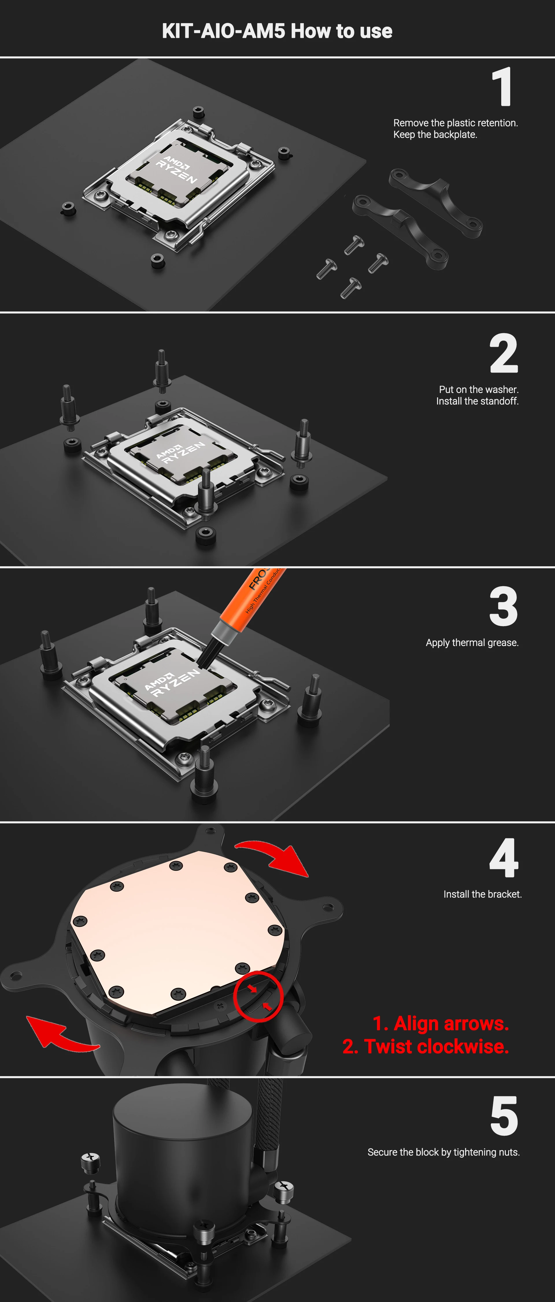 Bộ Kit ID-Cooling KIT-AIO-AM5 - NEW
