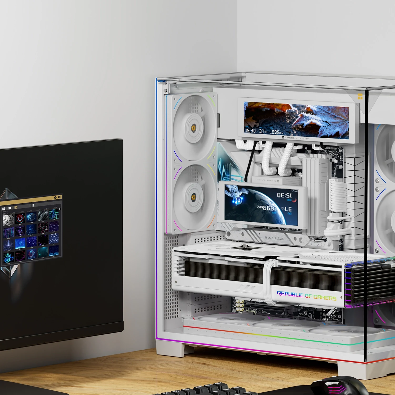 Bộ màn hình phụ Thermalright Trofeo Vision LCD WHITE - NEW