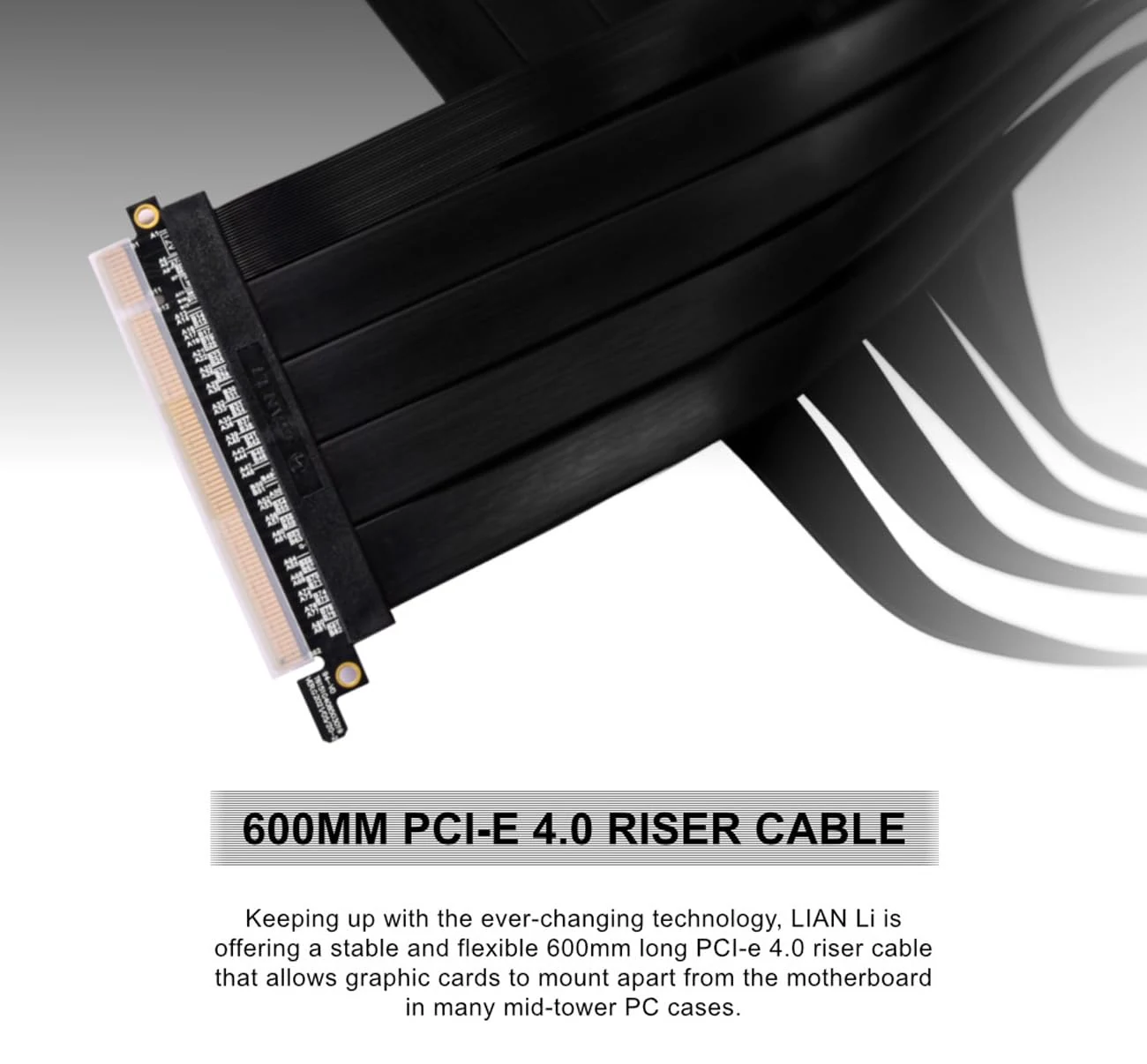 Cáp Riser Lian Li PCI-e 4.0 x16 Riser Cable PW-PCI-4-24 240mm - NEW