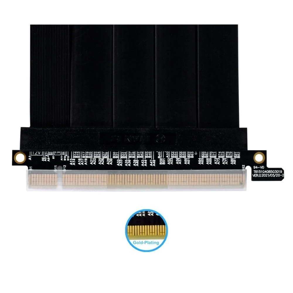 Cáp Riser Lian Li PCI-e 4.0 x16 Riser Cable PW-PCI-4-90X 900mm Black - NEW