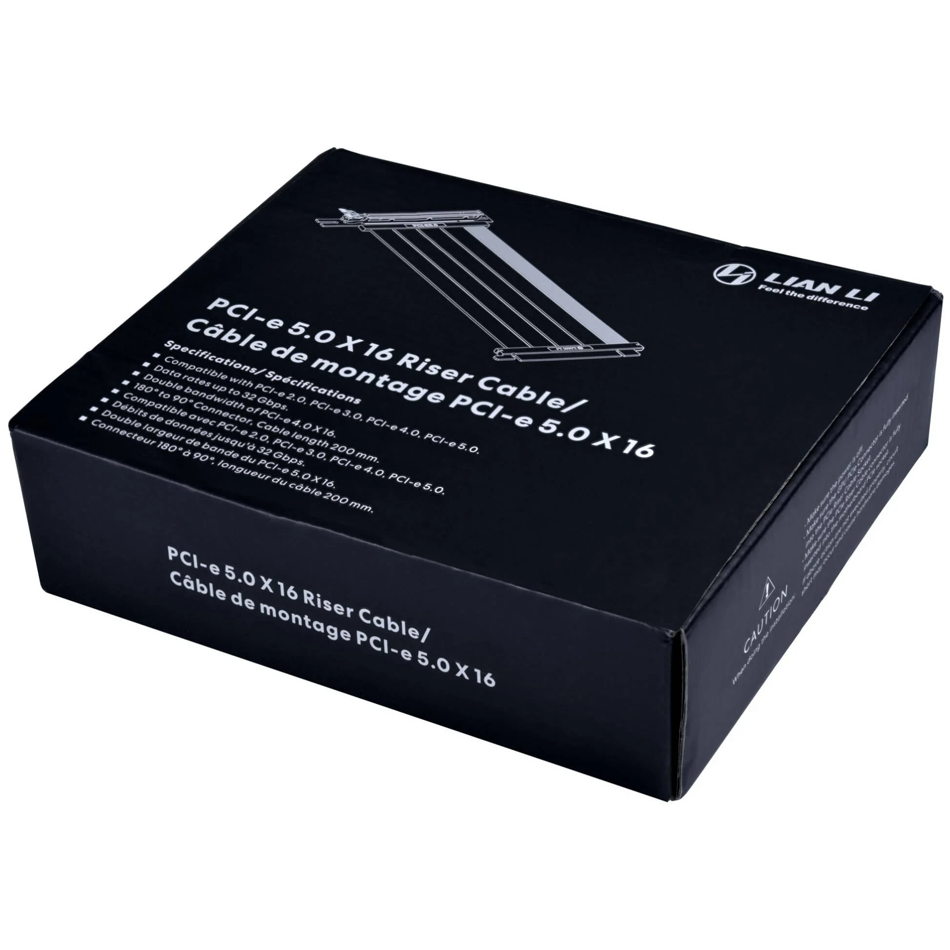 Cáp Riser Lian Li PCI-e 5.0 x16 Riser Cable PW-PCI-520X 200mm - NEW