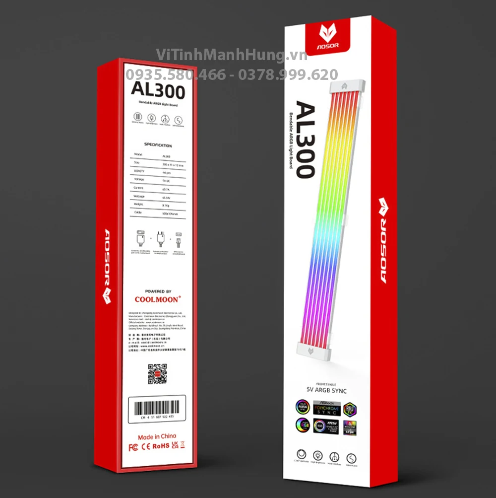 Cover Dây Nguồn Coolmoon Aosor AL200 / AL300 ARGB Neon