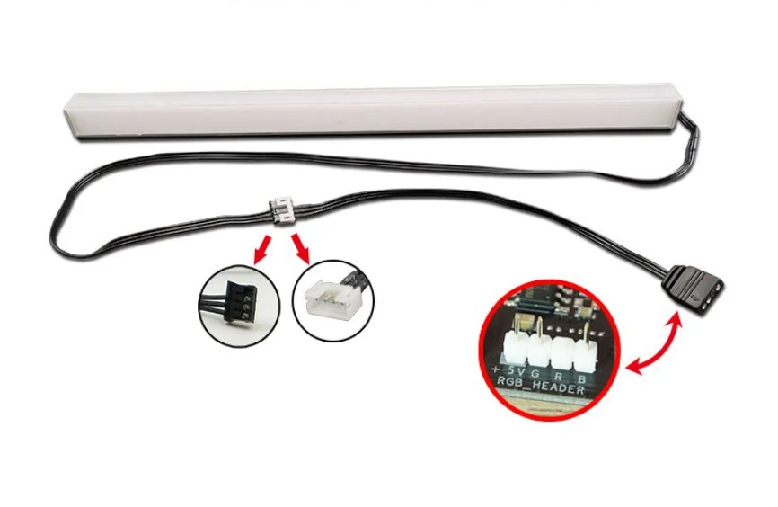 Dây chia Jack ARGB 3 Pin 5V 1 ra 4 Coolmoon - NEW
