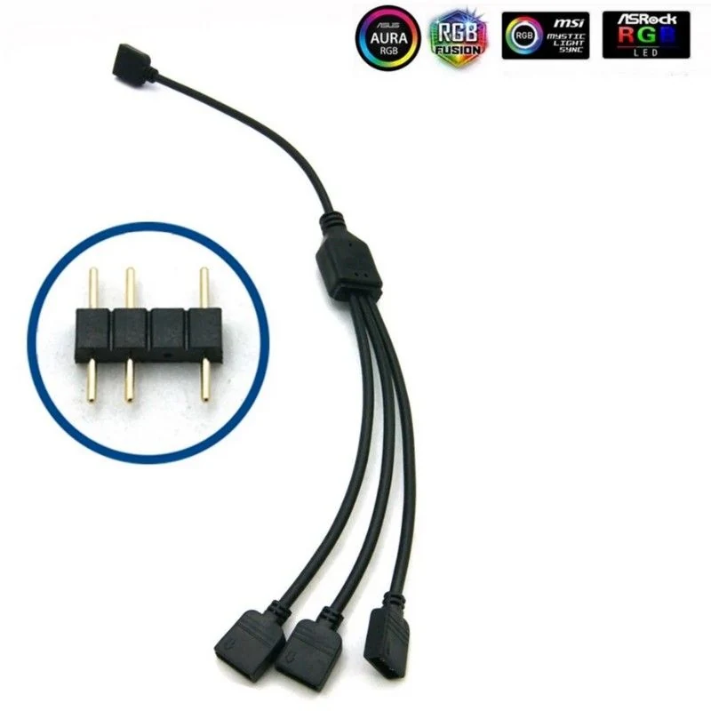 Dây chia Leopard ARGB 5V 3Pin 1 ra 3 - NEW