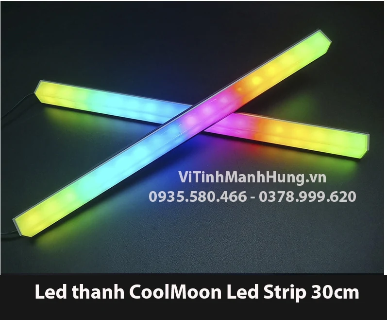 Dây Ledstrip Coolmoon từ tính 40cm ARGB đồng bộ Main / Hub - NEW