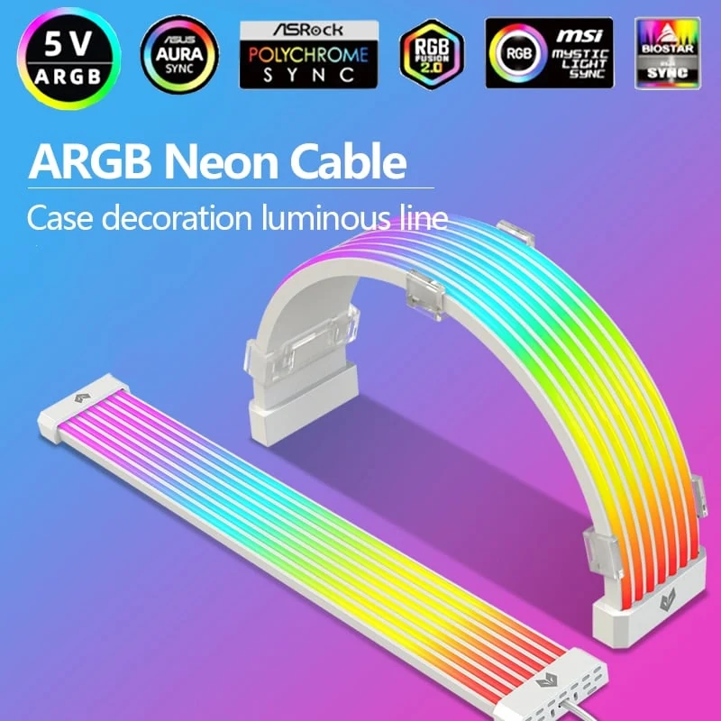 Dây nguồn nối dài Coolmoon Led ARGB Neon 24 Pin - NEW