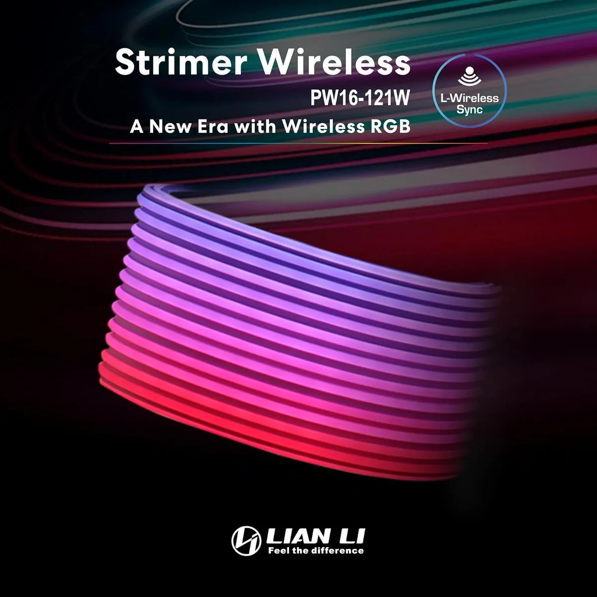 Dây nguồn nối dài Lian Li Strimer Wireless PW16-121W 12V-2x6 12 Light Guides ARGB - NEW