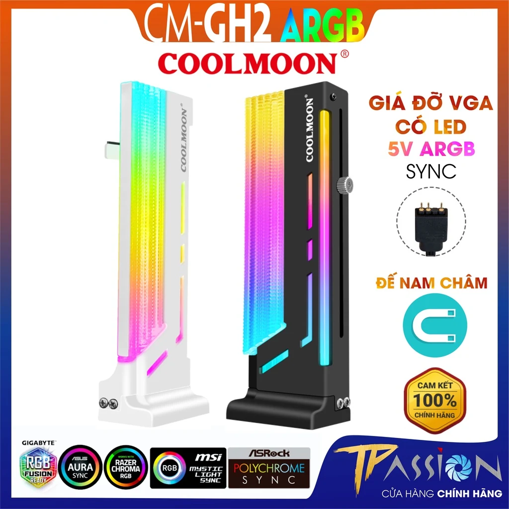 Giá đỡ VGA Coolmoon CM-GH2 Led ARGB Sync Main / Hub - NEW