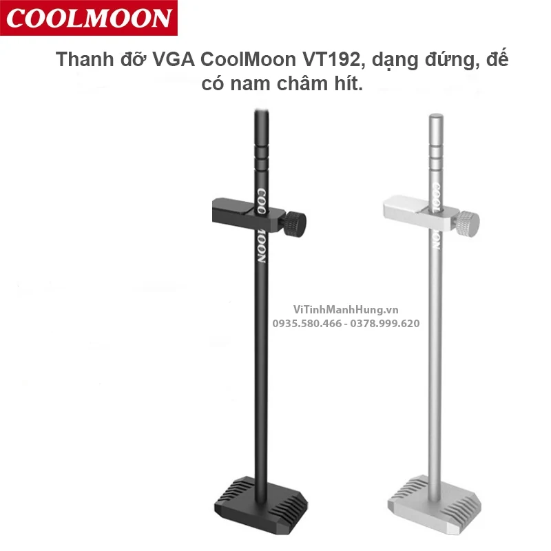 Giá đỡ VGA Coolmoon GH-195 dạng đứng đế nam châm - NEW