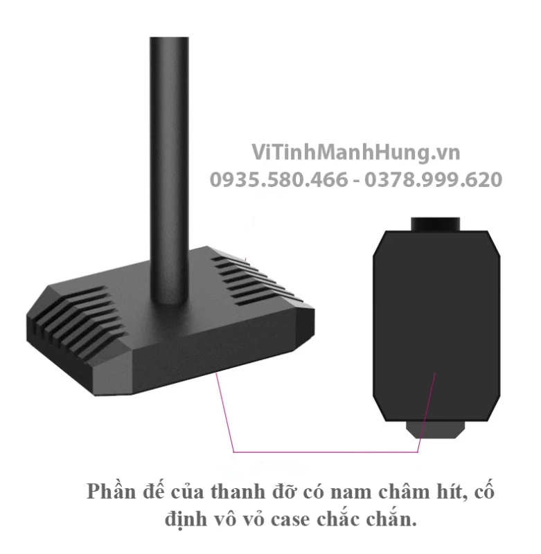 Giá đỡ VGA Coolmoon GH-195 dạng đứng đế nam châm - NEW