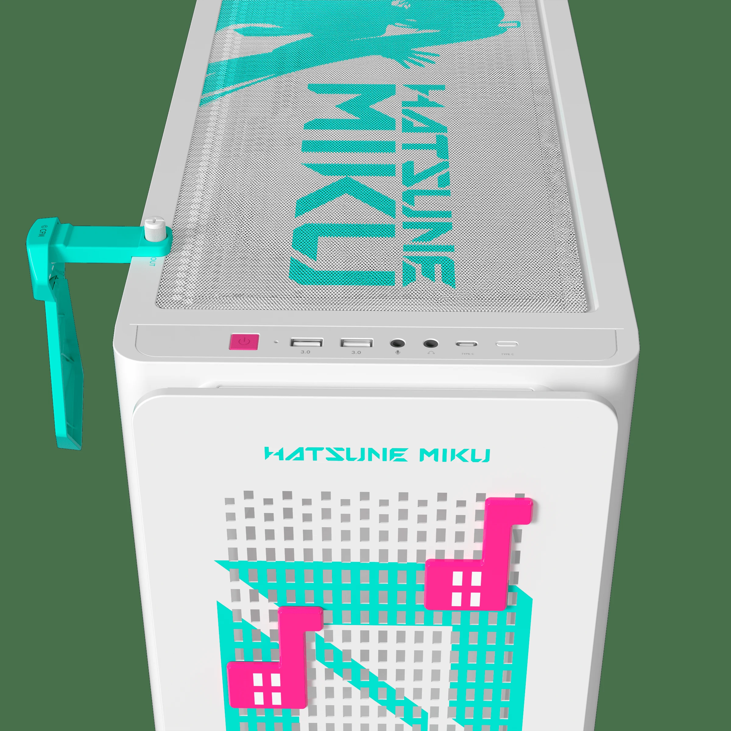 Vỏ Case PC ASUS A23 Hatsune Miku Edition - M-ATX - Xanh/Trắng - NEW