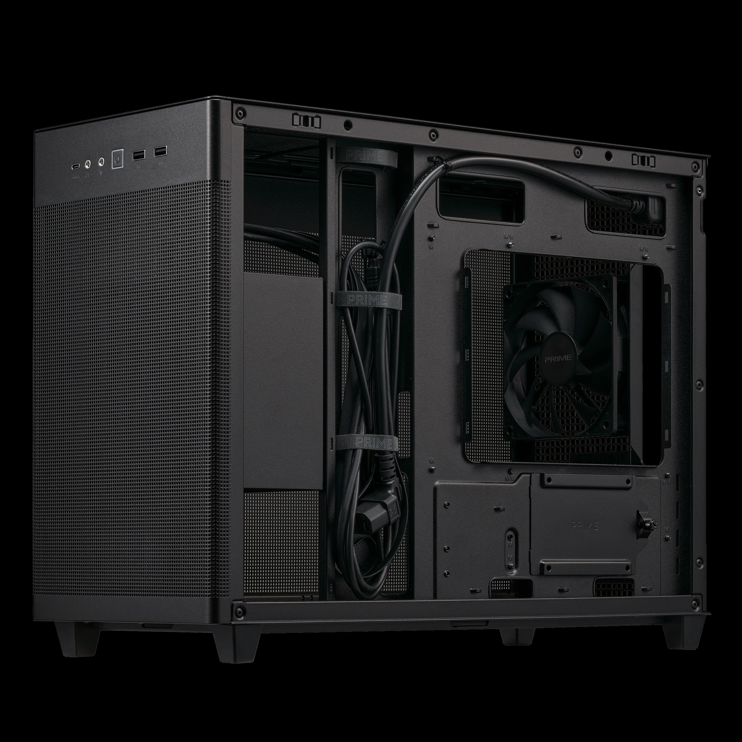 Vỏ Case PC ASUS Prime AP201 Mesh Black - M-ATX - Đen - NEW