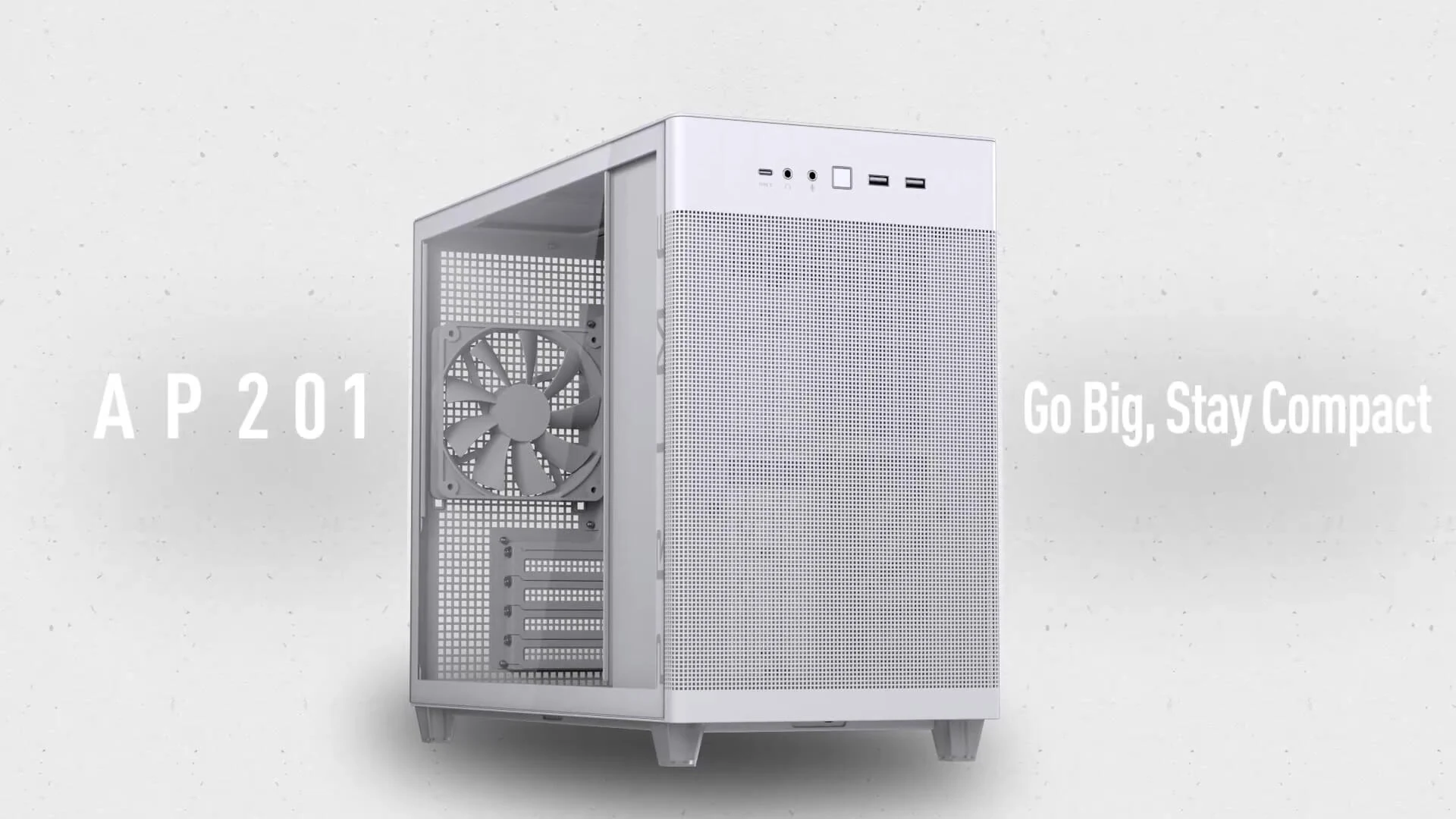 Vỏ Case PC ASUS Prime AP201 Mesh White - M-ATX - Trắng - NEW