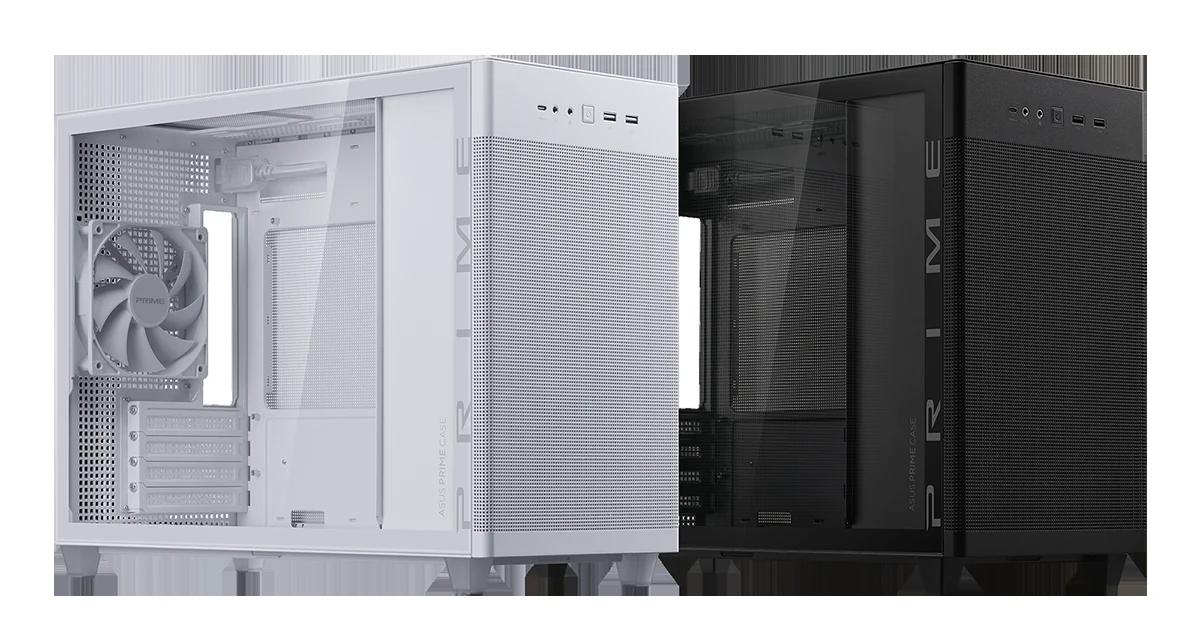 Vỏ Case PC ASUS Prime AP201 Tempered Glass Black - M-ATX - Đen - NEW