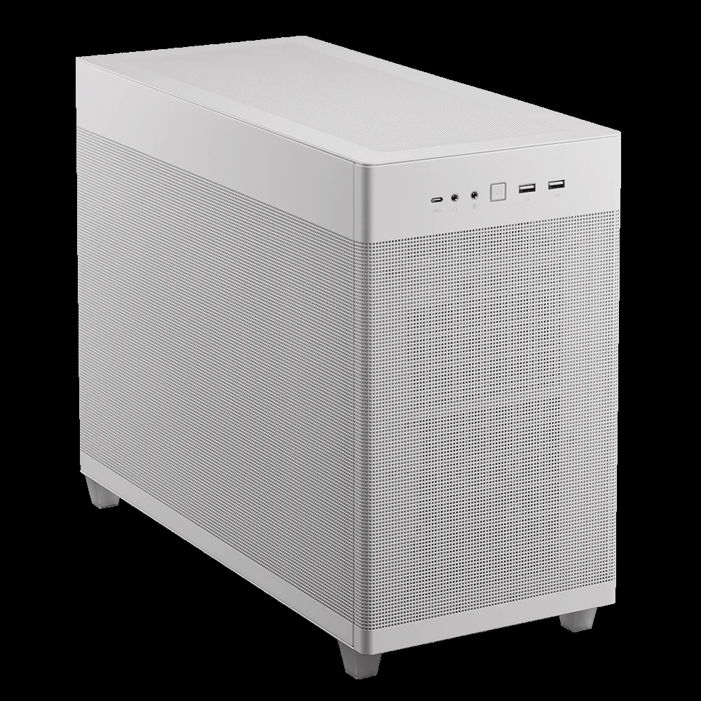 Vỏ Case PC ASUS Prime AP201 Tempered Glass White - M-ATX - Trắng - NEW