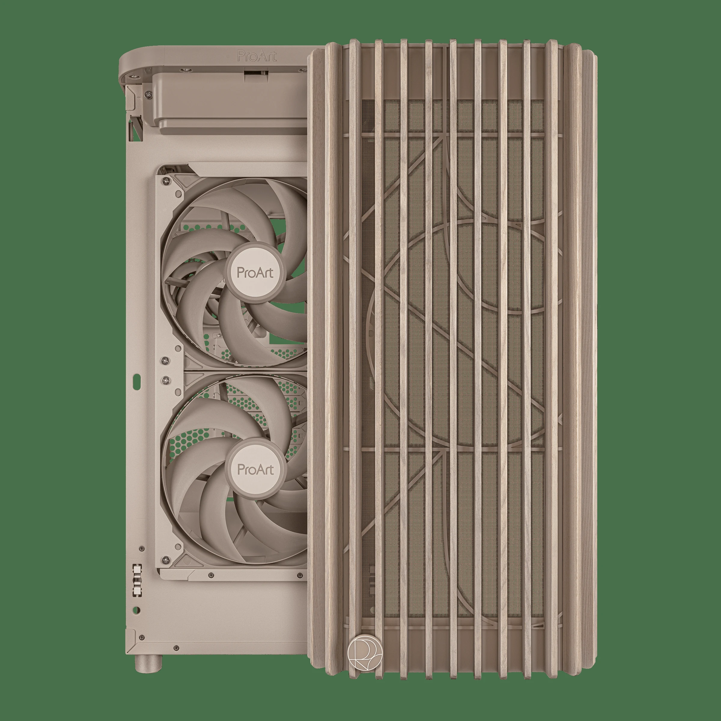 Vỏ Case PC ASUS ProArt PA401 Wood Edition Beige Metal Panel - ATX - Be/Gỗ - NEW