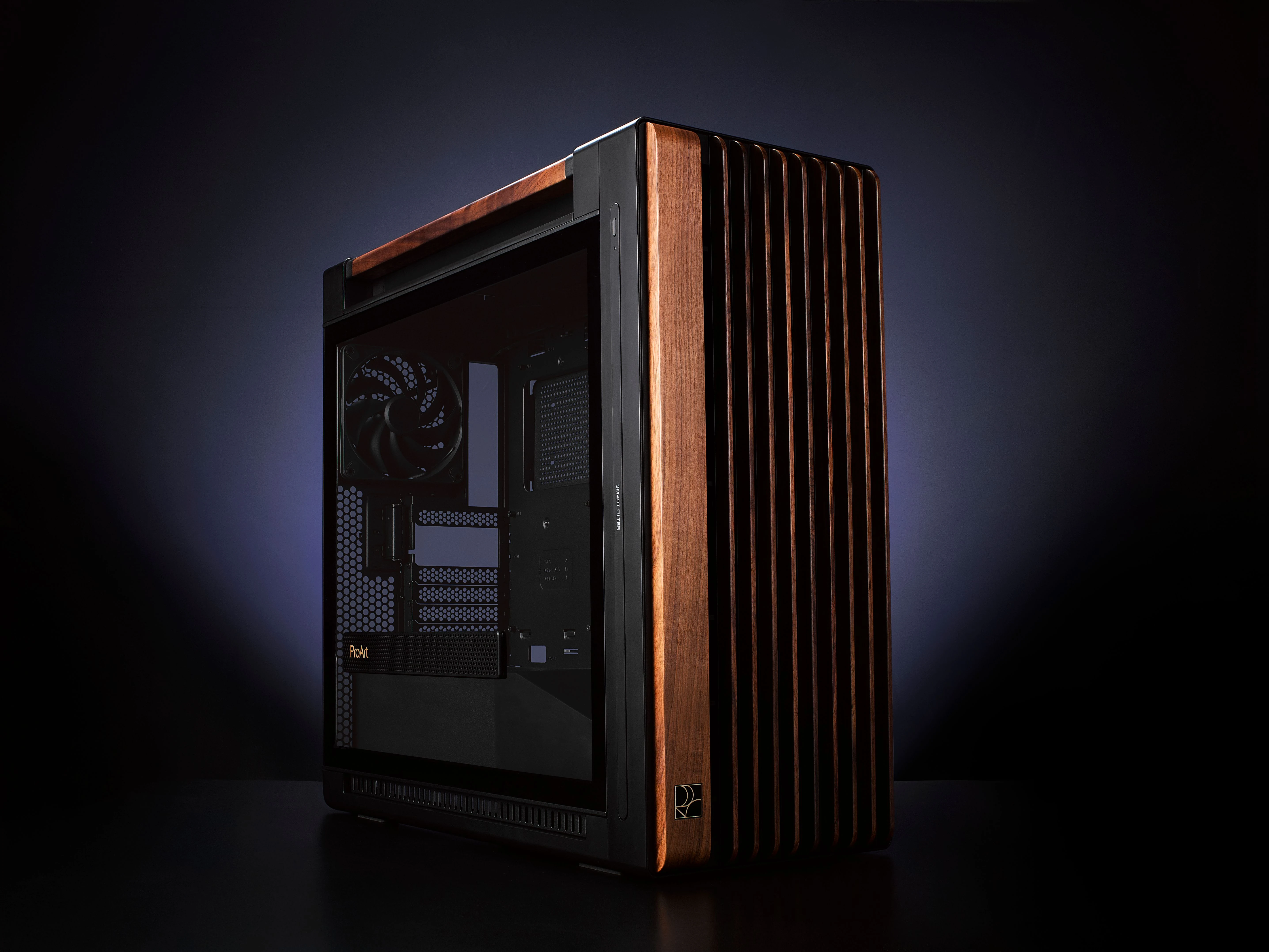 Vỏ Case PC ASUS ProArt PA602 Wood Edition Retro Brown Tempered Glass Panel - E-ATX - Nâu/Gỗ - NEW