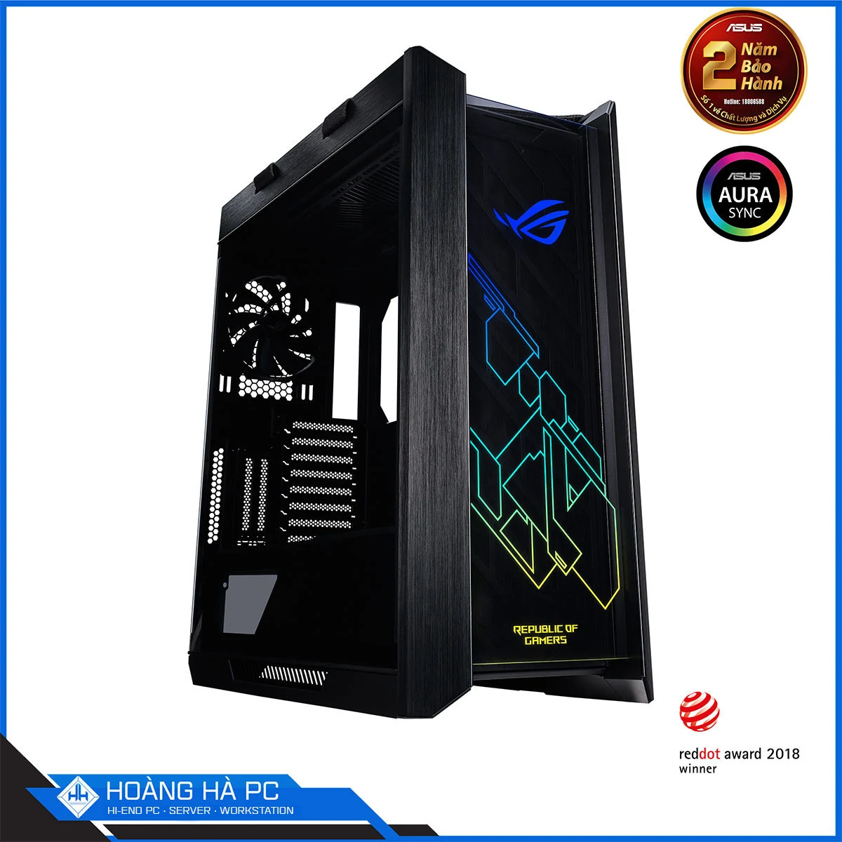 Vỏ Case PC ASUS ROG Strix Helios GX601 Black - E-ATX - Đen - NEW