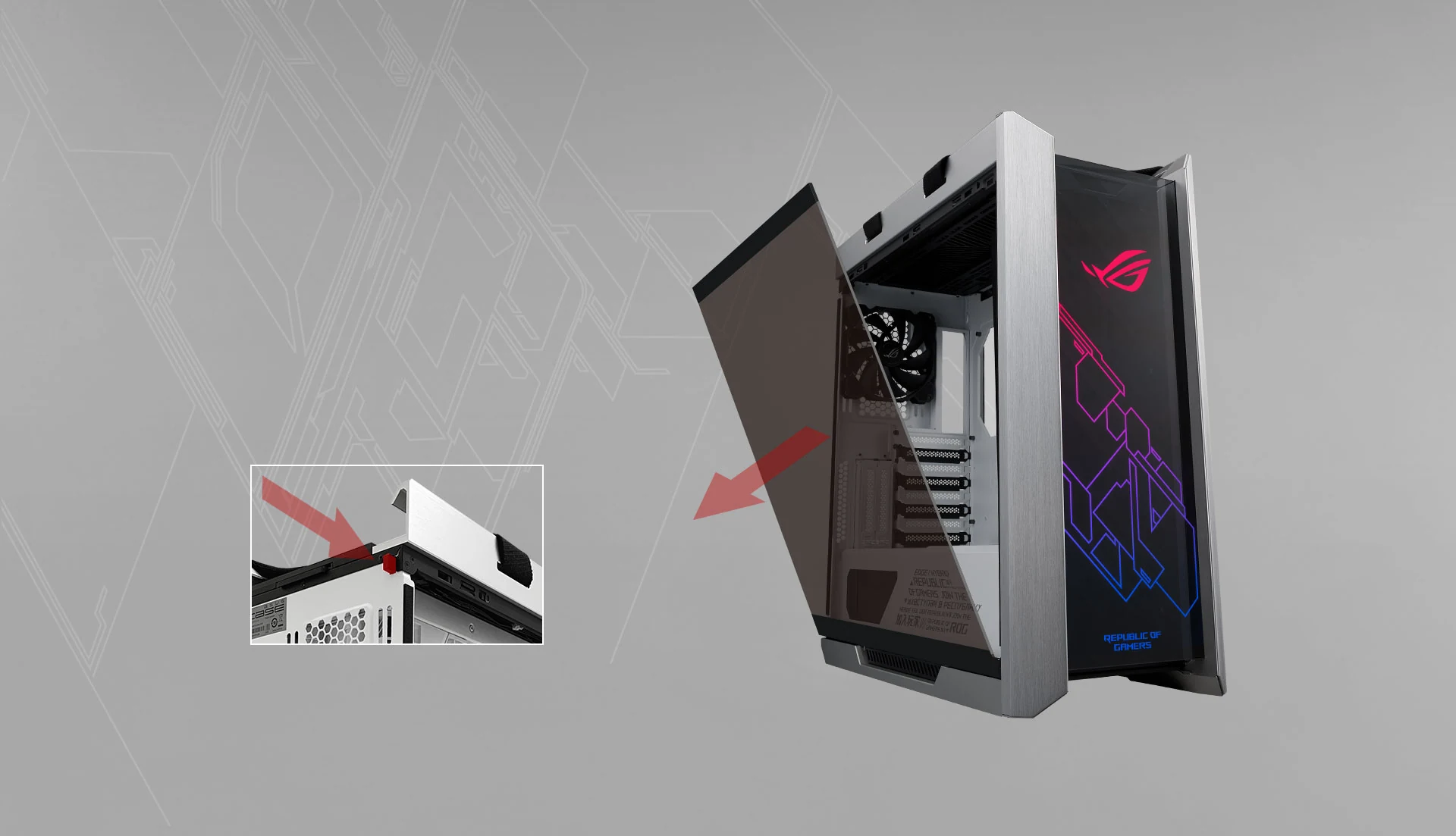 Vỏ Case PC ASUS ROG Strix Helios GX601 White Edition - E-ATX - Trắng - NEW