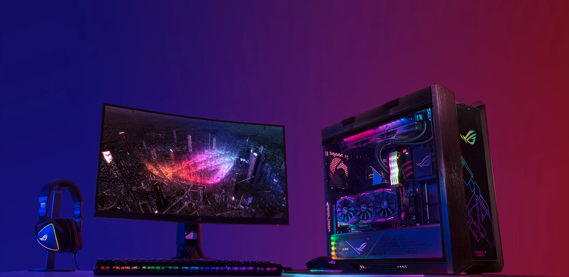 Vỏ Case PC ASUS ROG Strix Helios II GX601S Black - E-ATX - Đen - NEW