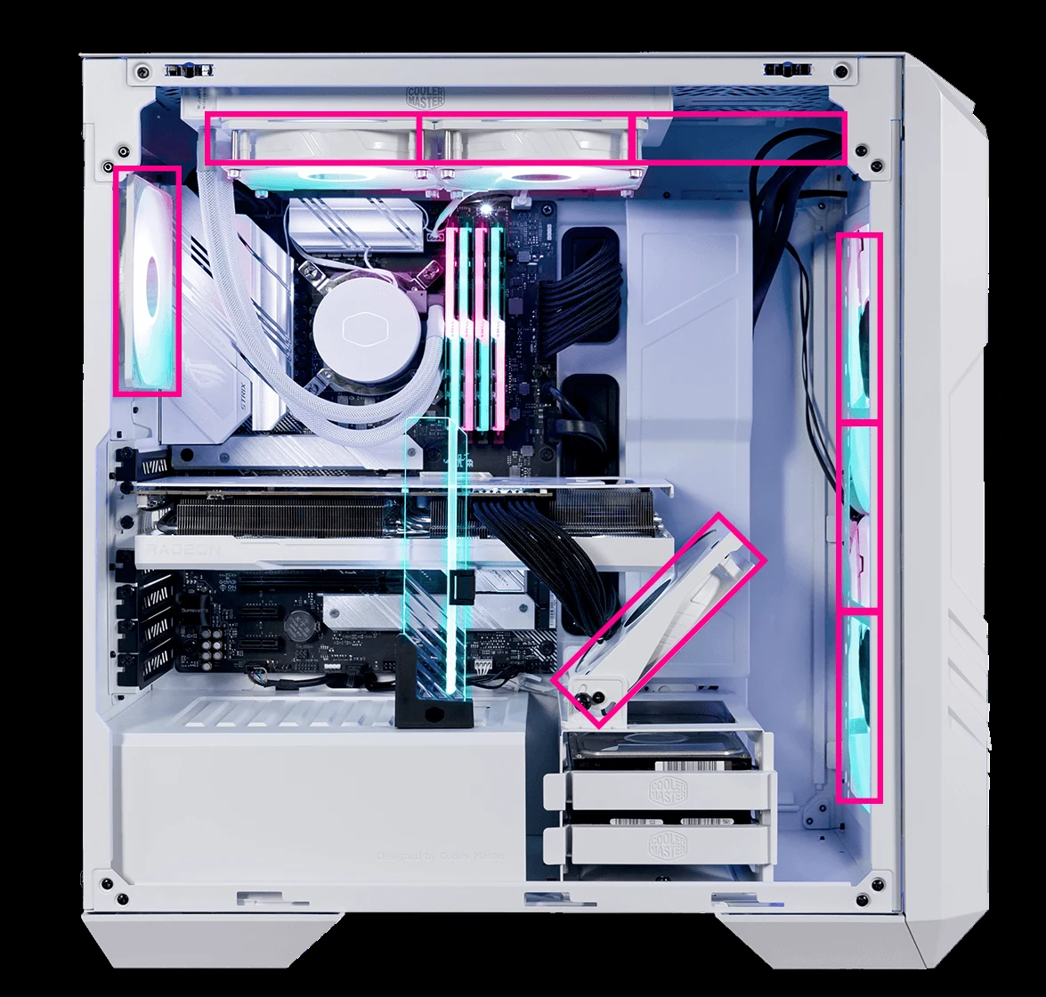 Vỏ Case PC Cooler Master HAF 500 White - ATX - Trắng - NEW