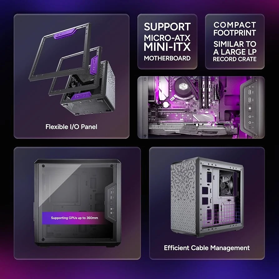 Vỏ Case PC Cooler Master MasterBox Q300L Black - M-ATX - Đen - NEW