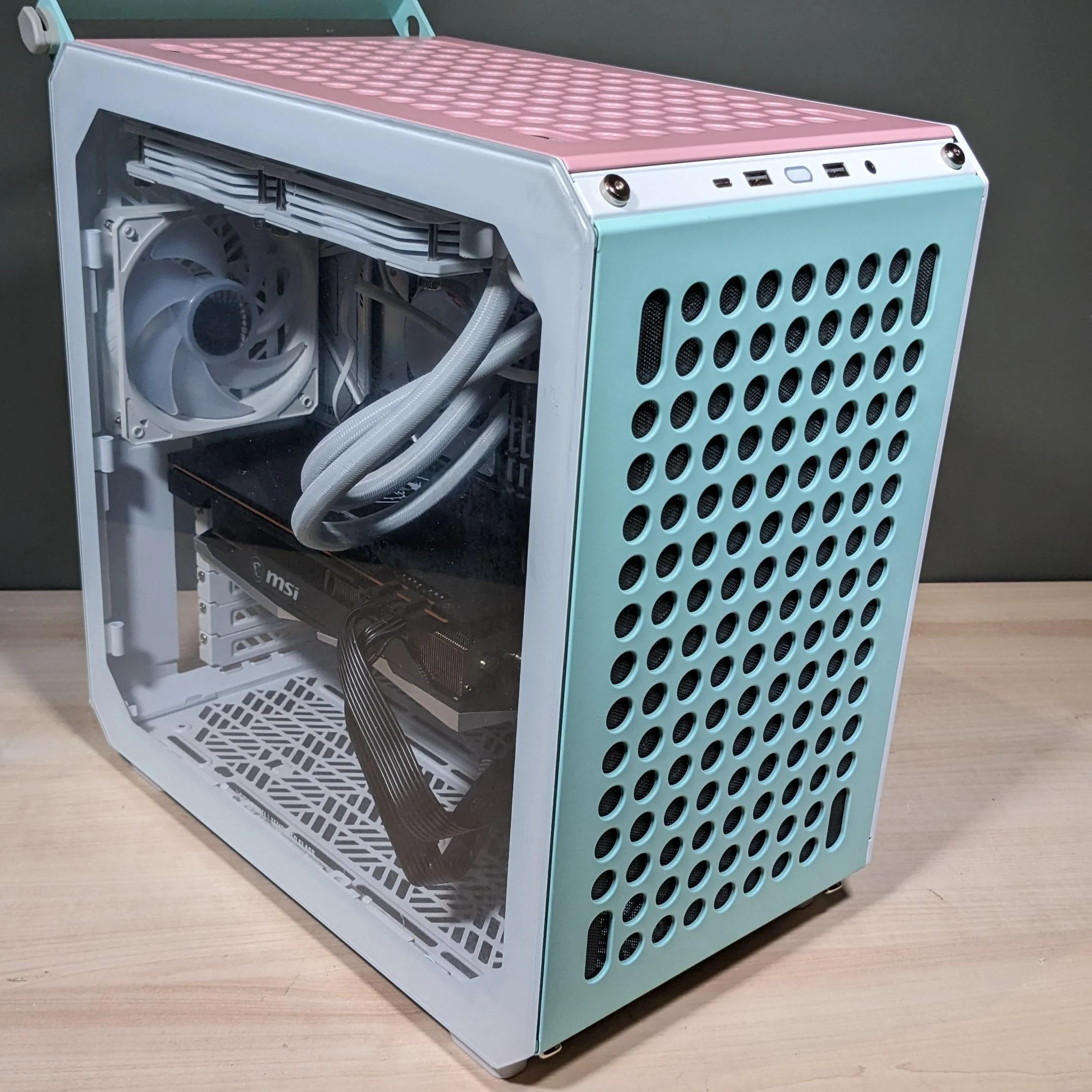 Vỏ Case PC Cooler Master QUBE 500 Flatpack Metallic Grey - ATX - Xám - NEW
