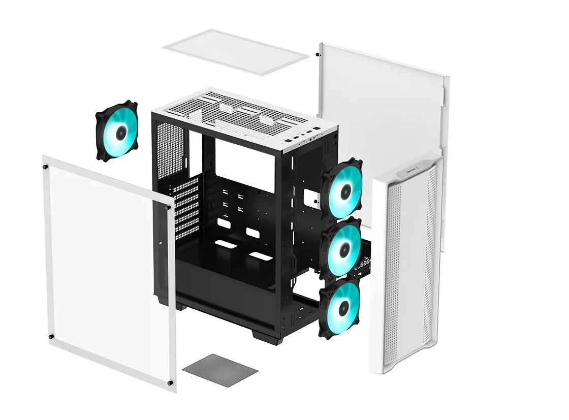 Vỏ Case PC DeepCool CC560 ARGB White - ATX - Trắng - NEW