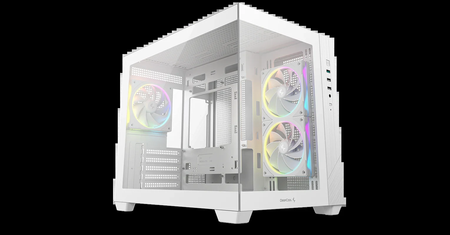 Vỏ Case PC DeepCool CG330 3F White - M-ATX - Trắng - NEW