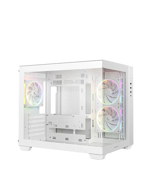 Vỏ Case PC DeepCool CG330 3F White - M-ATX - Trắng - NEW
