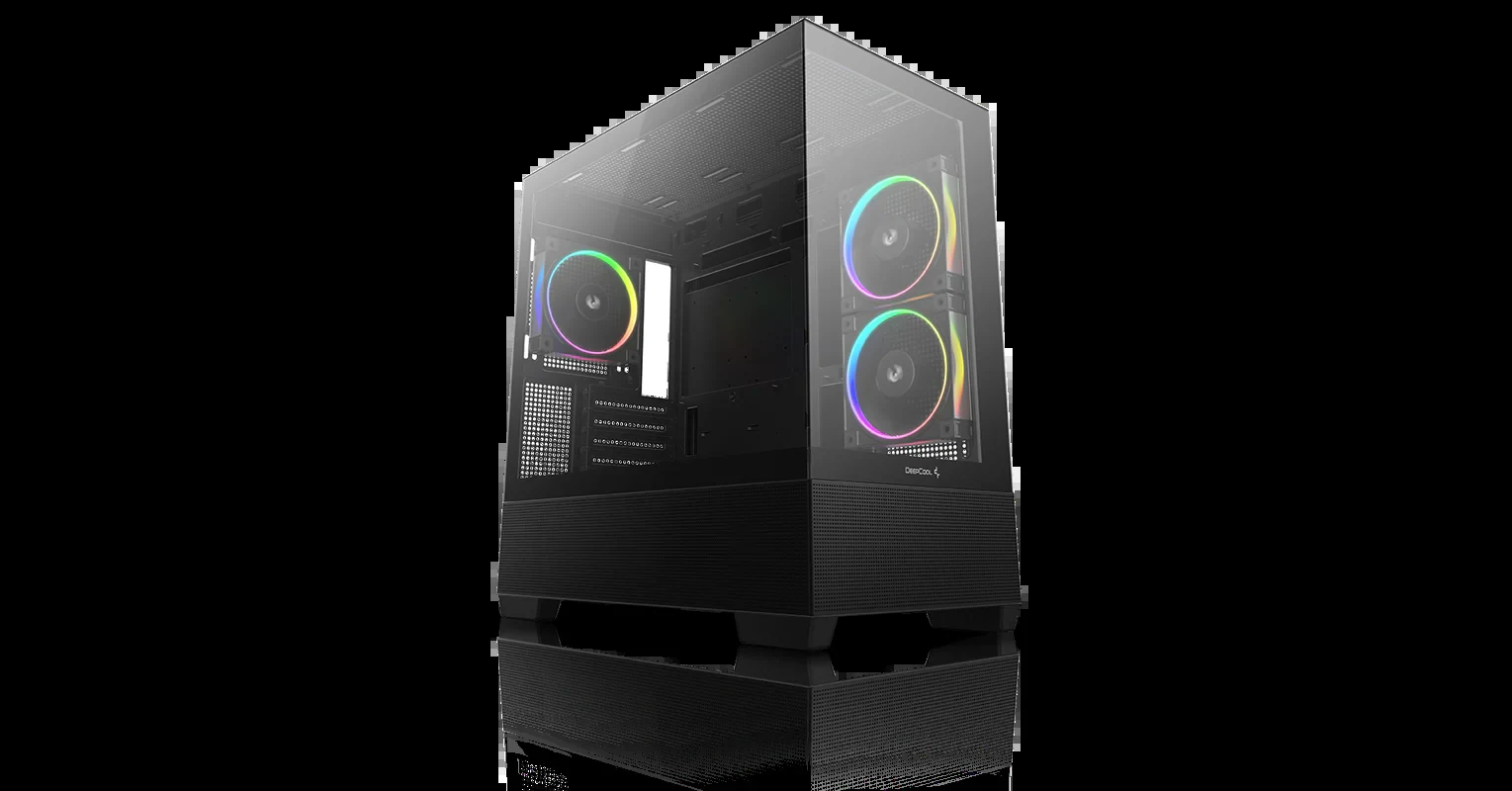 Vỏ Case PC DeepCool CG380 3F Black - M-ATX - Đen - NEW