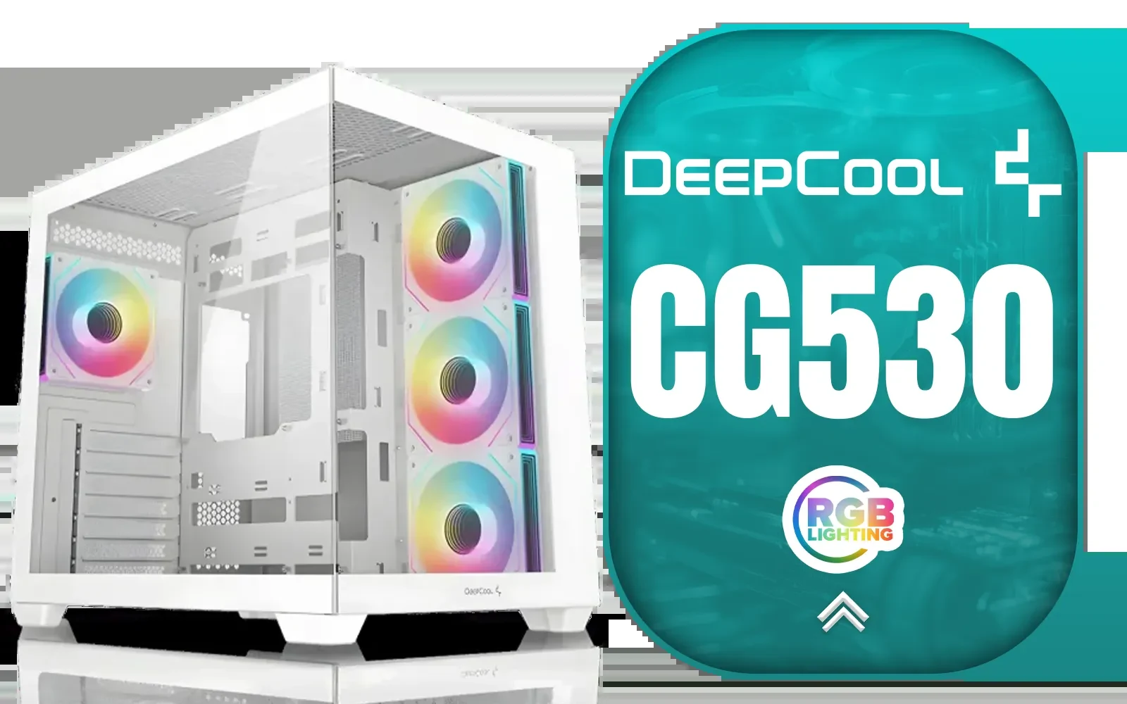 Vỏ Case PC DeepCool CG530 White - ATX - Trắng - NEW