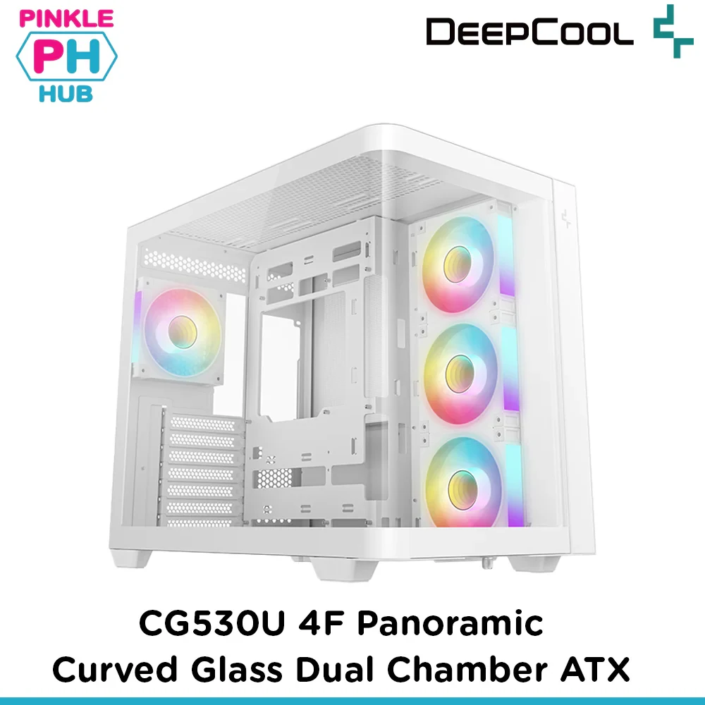 Vỏ Case PC DeepCool CG530U 4F White - ATX - Trắng - NEW
