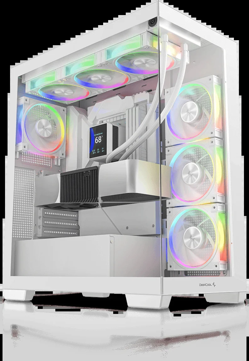 Vỏ Case PC DeepCool CG580 4F V2 White - ATX - Trắng - NEW