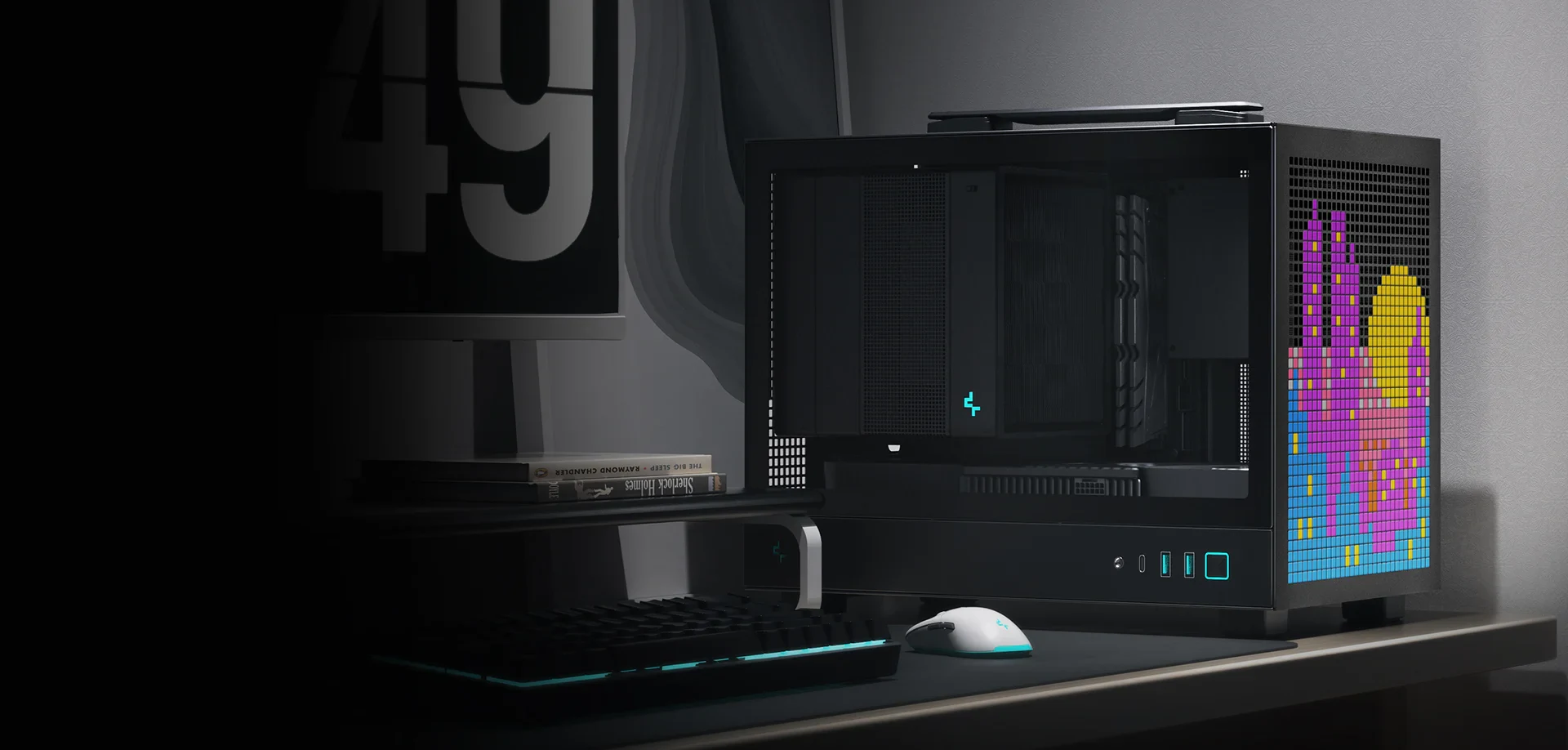 Vỏ Case PC DeepCool CH160 Black - Mini-ITX - Đen - NEW