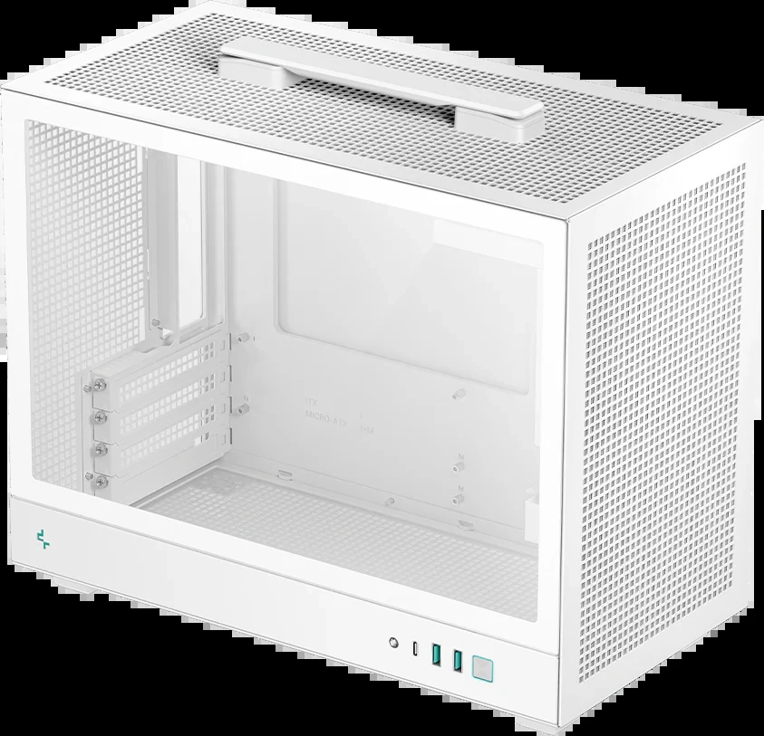 Vỏ Case PC DeepCool CH160 Plus White - Mini-ITX - Trắng - NEW