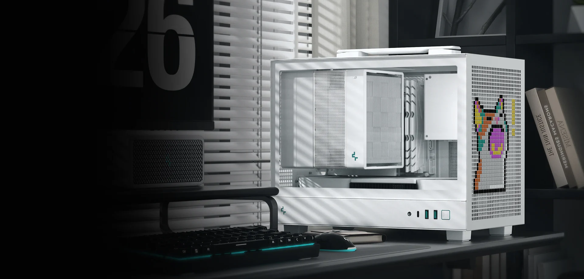 Vỏ Case PC DeepCool CH160 White - Mini-ITX - Trắng - NEW