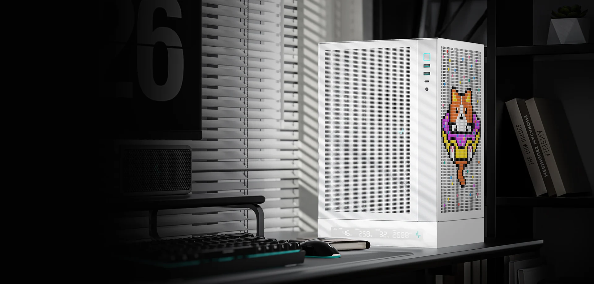 Vỏ Case PC DeepCool CH170 Digital White - Mini-ITX - Trắng - NEW