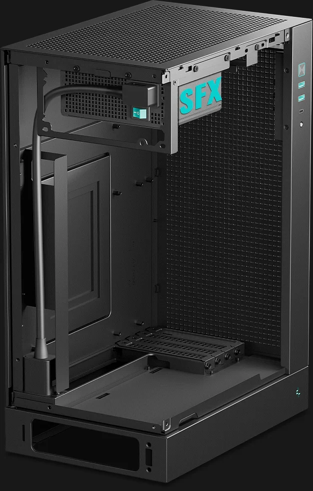 Vỏ Case PC DeepCool CH170 Plus Black - Mini-ITX - Đen - NEW