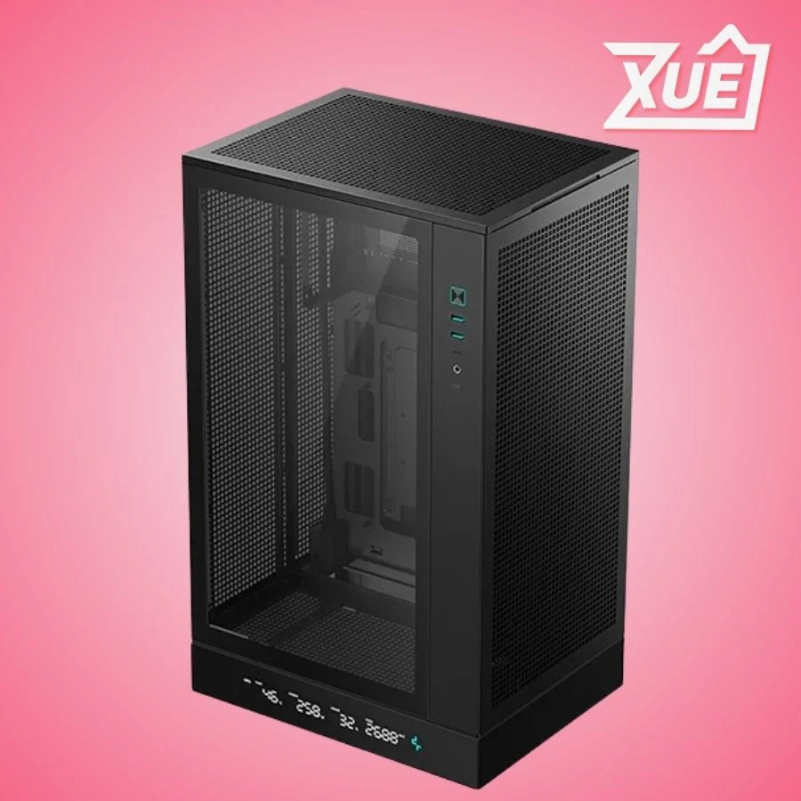 Vỏ Case PC DeepCool CH270 Digital Black - M-ATX - Đen - NEW