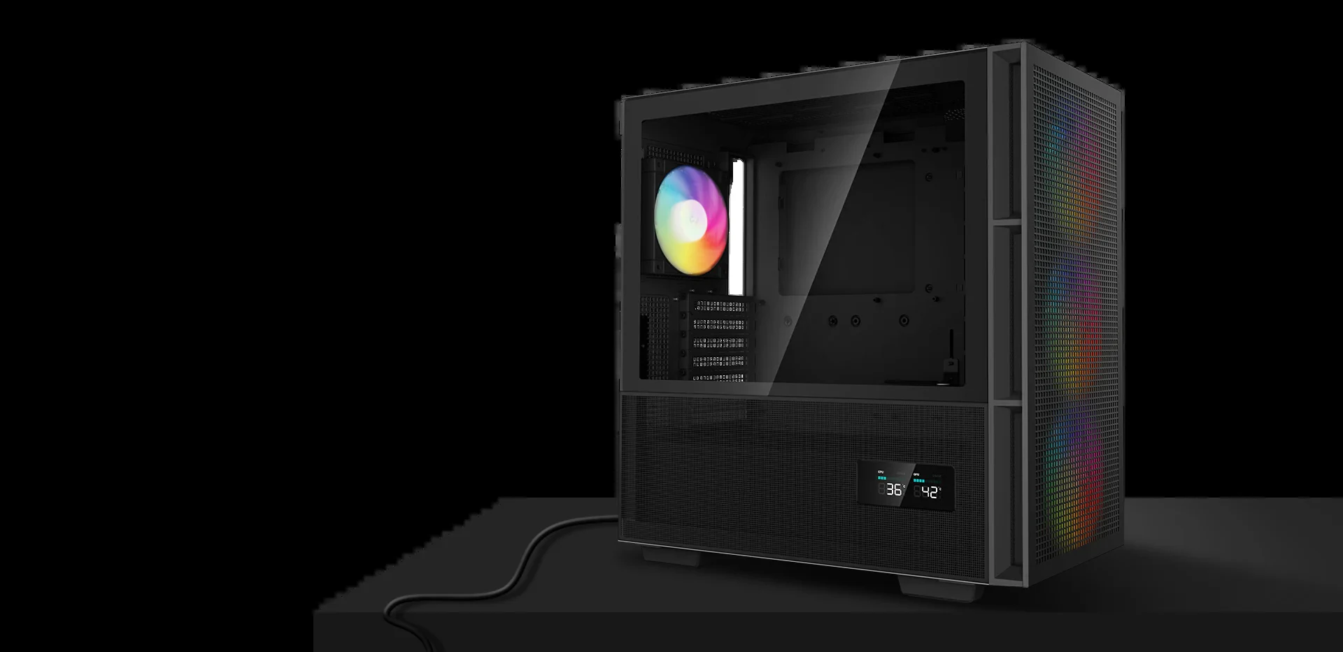 Vỏ Case PC DeepCool CH560 Black - ATX - Đen - NEW